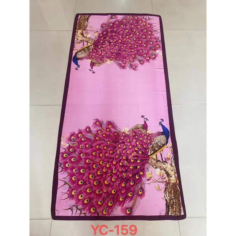 New Style of Beautiful Brocade Imitation Silk Soft Touch Photo Travel Scarf for Women Peacock Scarf with Larger and Thin