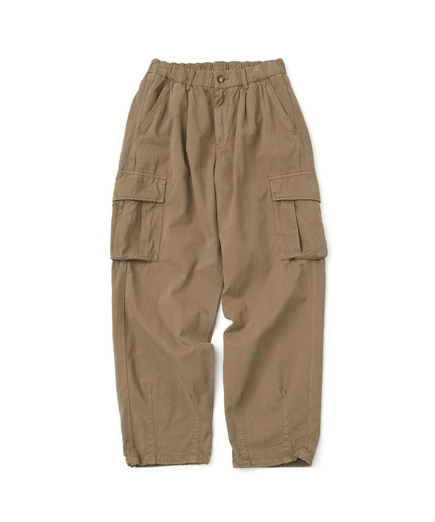 WMC Washed Elastic Cargo Pants_Khaki