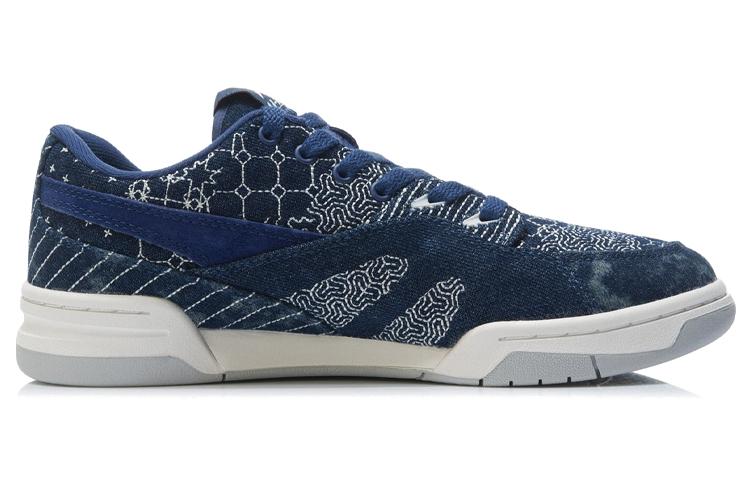 Li Ning 937 Vintage Basketball Shoes Men's Low Top Sea Salt Blue AGBR073-1
