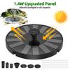 1.4W Solar Water Fountain Bird Bath Pump with 6*Nozzle&4*Crash Bar Durable Powerful, Perfect for Bird Bath Garden Pool Aquarium