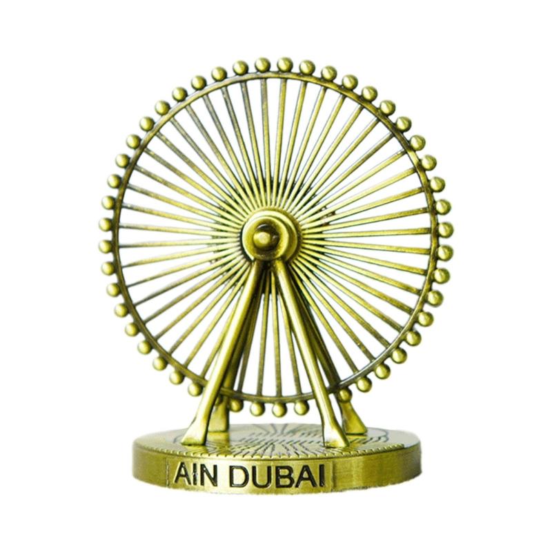 Metal Dubai Ferris Wheel Rotating Ornament Wine Cabinet Home Desktops Decorations Metal Sculpture Housewarmings Gift
