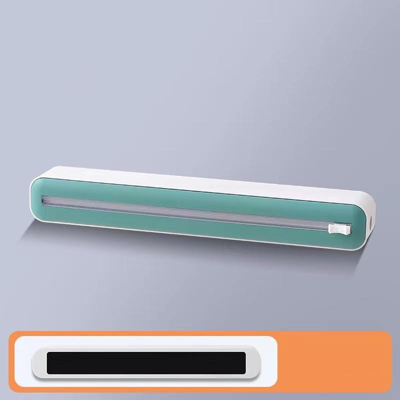 Food Film Dispenser Magnetic Plastic Wrap Dispenser with Cutter Storage Box Aluminum Foil Stretch Film Cutter Storage Holder