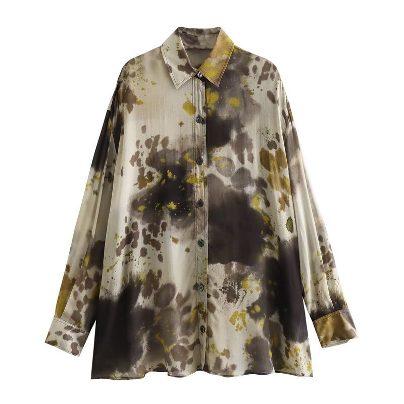 Fashion Style Winter New Women's Clothing Elegant Versatile Slimming Long Sleeves Print Loose Shirt 8993091 507