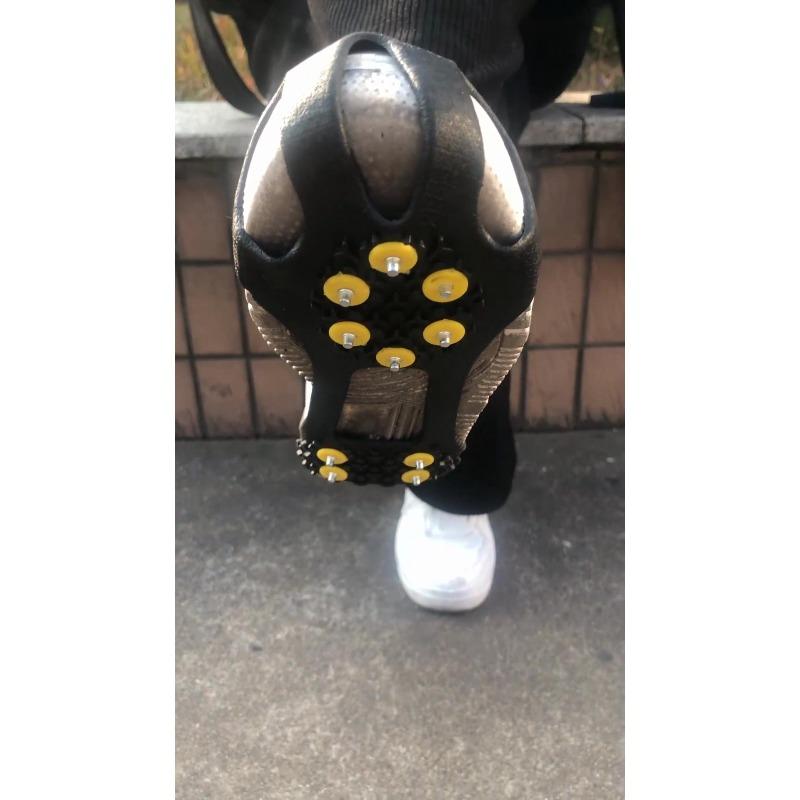 Outdoor unisex neve antiscivolo spuntoni impugnature pinze ramponi tacchetti per scarpe soprascarpe