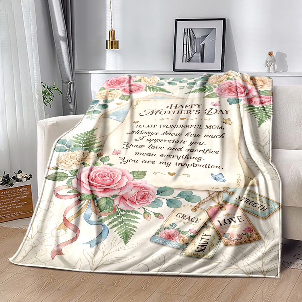 Mother's Love And Strength Blanket Suitable for sofas,travel, living rooms also a good gift for friends and family Suitable for all seasons.