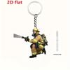 Porte-clés pompier 2D en acrylique, pendentif pour sac, cadeau pompier