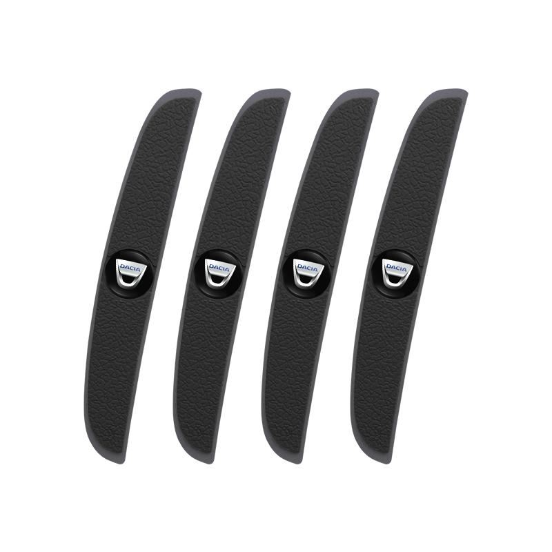 BGT1 4Pcs Rubber Anti Collision Strip Car Door Rearview Mirror Protector Stickers For Dacia Logan Sandero Duster Stepway Jogger Lodgy