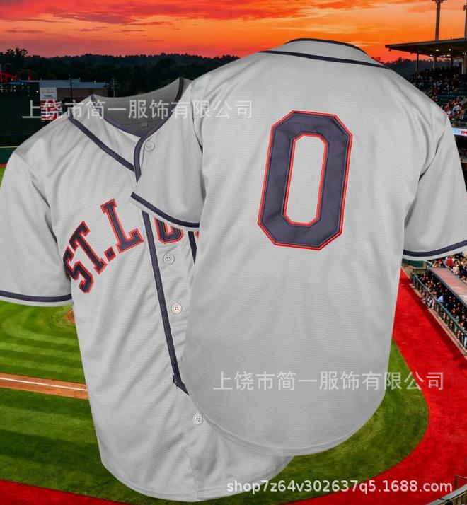 Sports Baseball Uniform Short Sleeve Cardigan Letter Print Men's and Women's Game Training Uniform T-Shirt Game Top