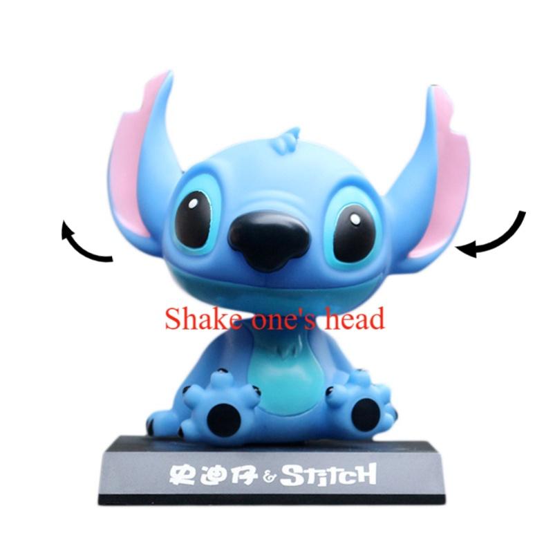 Lilo Stitch Shaking Head Doll Car Ornament Toy Pvc Action Figure Decoration Gift