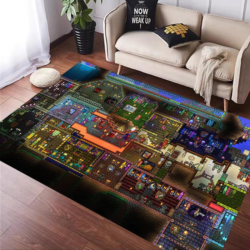 Juego Sandbox T-Terraria Alfombra Cocina Felpudo Entrada Decoración Suelo Dormitorio Alfombra Sala de Estar Baño Alfombras Antideslizantes