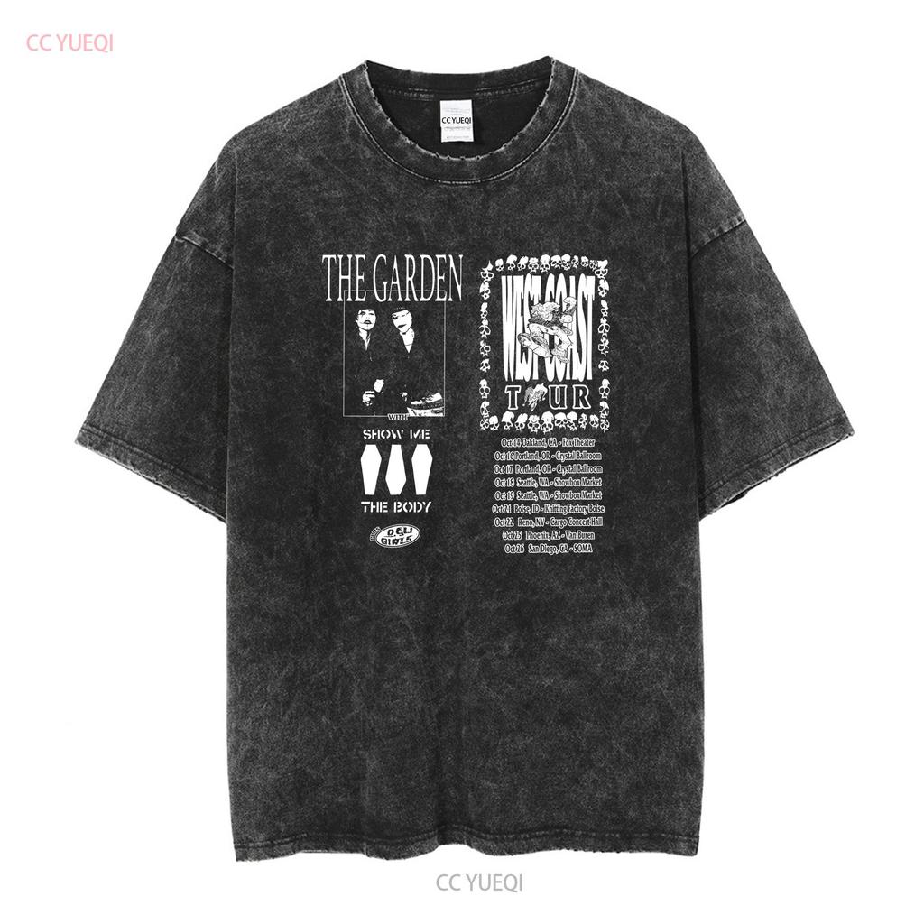 The Garden Band West Coast Tour T Shirt Full Size S 5XL SO725 vintage Washed homme graphic Casual Versatile Slightly
