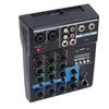 Sound Mixer USB BT 4 Channel Sound Mixing Console with 48V Phantom Button for Stage Performance