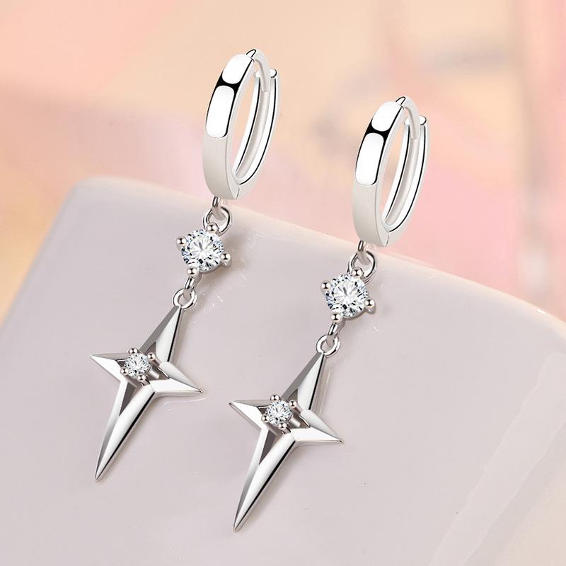 925 Sterling Silver Zircom Earrings for Women Girl Ear Studs Fine Jewelry Fashion Luxury Anniversary E210Good Product