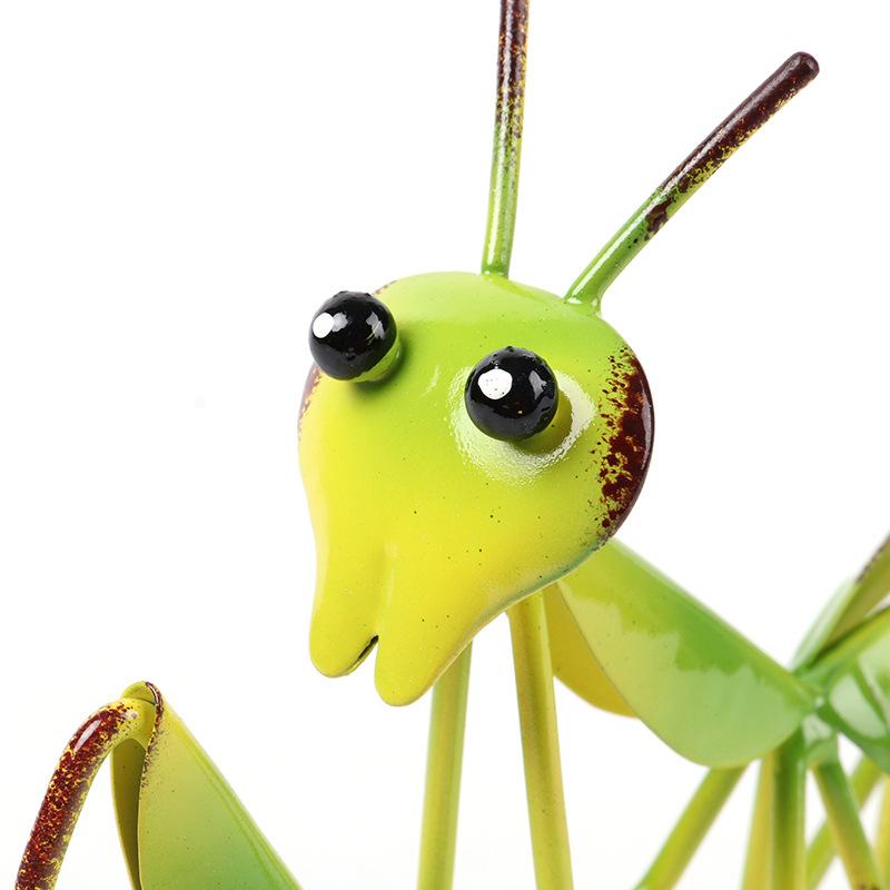 3pcs Garden Decor Outdoor Iron Art Adornments for Lawn and Unique Praying Sculptures and Lifelike Ornament for and Office