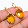 Citrine Gemstone Handmade 925 Sterling Silver Jewelry Earring 1.18" GK-5301