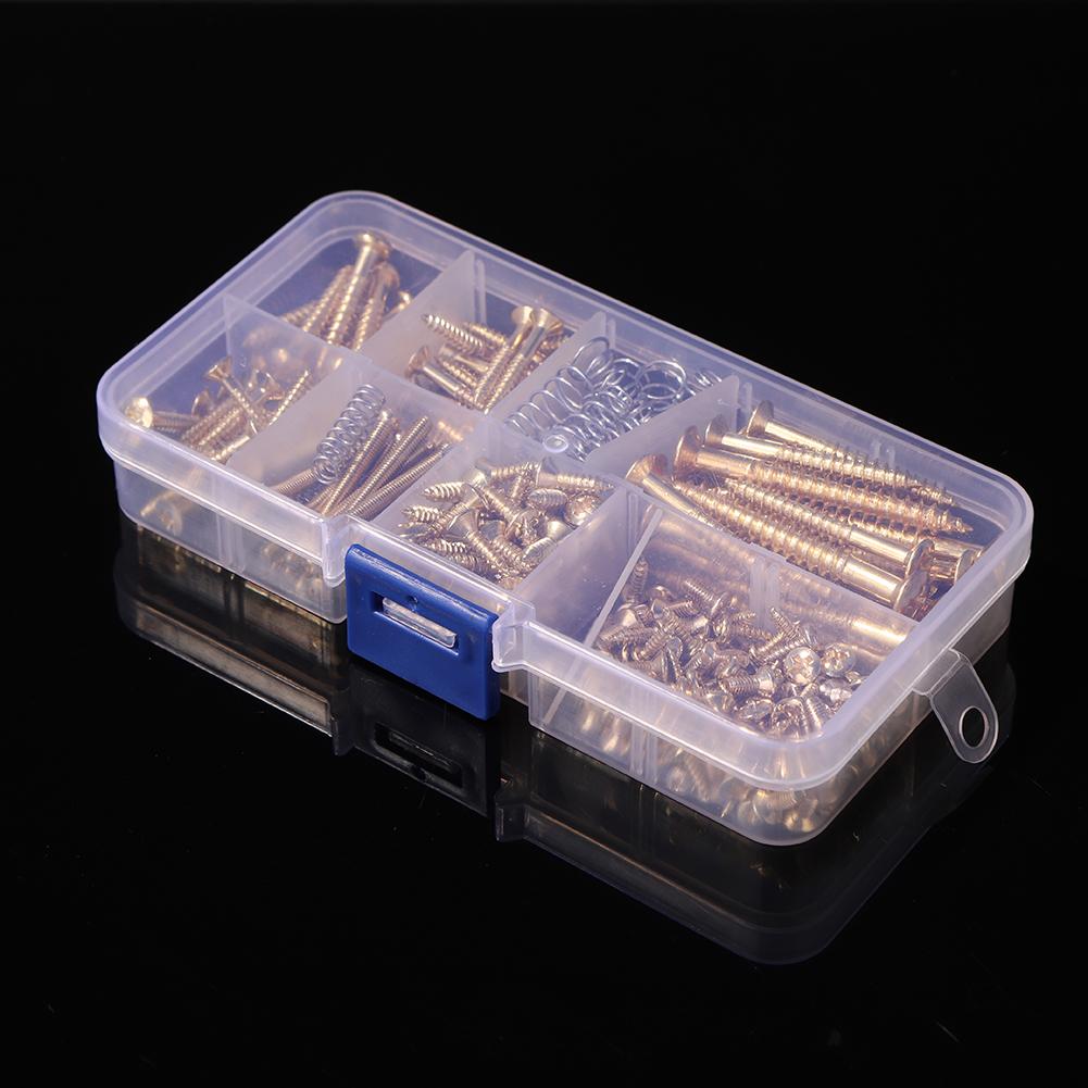 226pcs Electric Guitar Screw Kit Mounting Screws Assortment Box for Electric Guitar Bridge Pickup Pickguard Tuner