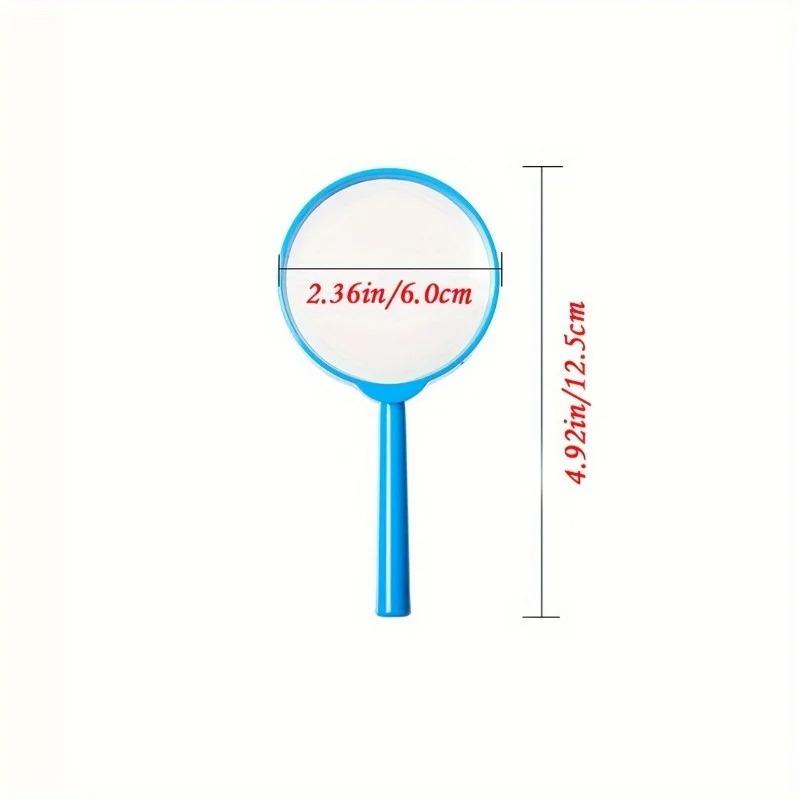 1PC Mini Color Handheld Children Elderly Reading Puzzle Magnifying Glass Plastic Handle with Lens Magnifying Glass