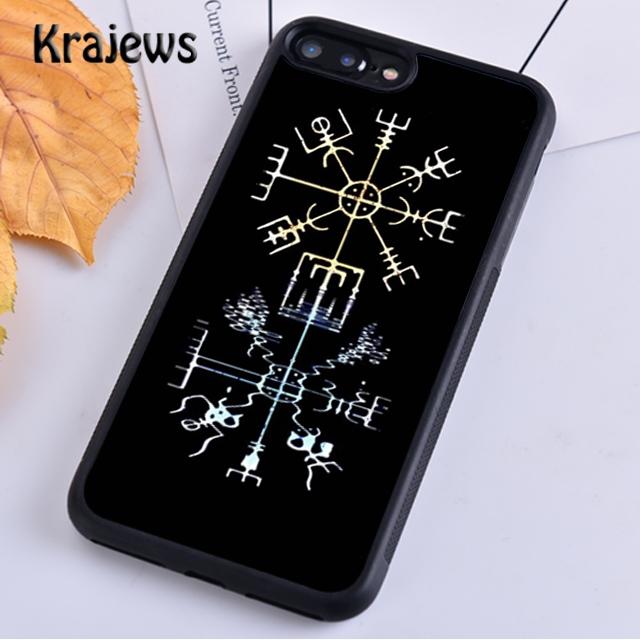 Krajews Viking Vegvisir Odin Nordic Telefon Fall Abdeckung Für iPhone 14 5 SE 6s 7 8 plus XR XS 11 12 13 pro max Samsung S21 S22ultra