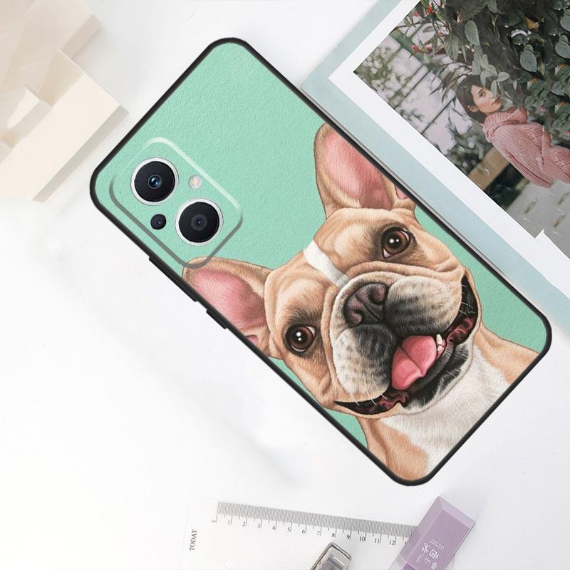 French Bulldog Dog Case For OPPO Reno 10 Pro 11 F 8T 4Z 5Z 4 5 6 7 8 Lite OPPO Find X5 X6 Pro X2 X3 Lite Cover