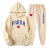 2025 Cross Love Heart Print Y2K Hoodie Sweatshirt Pullover - Plus Velvet Thickened Style