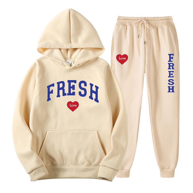 2025 Cross Love Heart Print Y2K Hoodie Sweatshirt Pullover - Plus Velvet Thickened Style