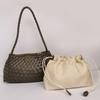 Women's Woven Bag, Armpit Bag, Versatile Casual Retro Vegetable Basket, Hand-held Single Shoulder Mother Bag