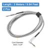uxcell 2-Piece Guitar Instrument Cable, 10 Feet, 14" to 14" 6.35mm Straight to Right-Angle Jack Stereo Audio Interconnect Cord, Balanced Line for