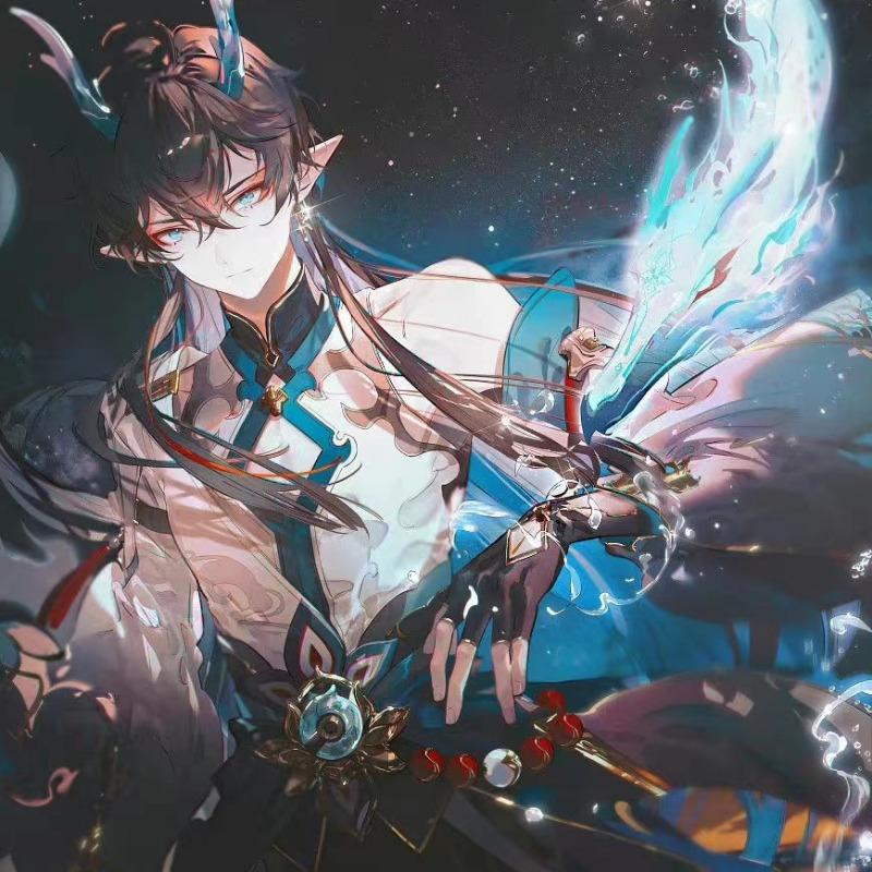 20cm Game Honkai: Star Rail Dragon Horn Anime Plush Dolls Dan Heng Cosplay Anime Plushie Stuffed Naked Doll Body Figure Gifts