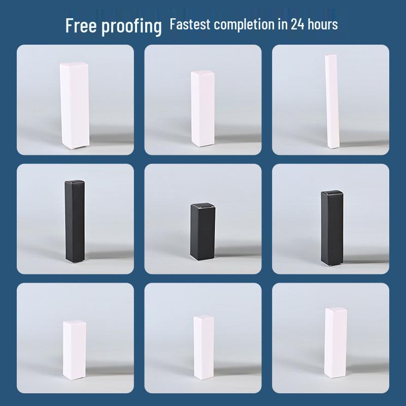 Customizable Spot White Cardboard Folding Box for Lip Glaze, Eyebrow Pencil, and Mascara