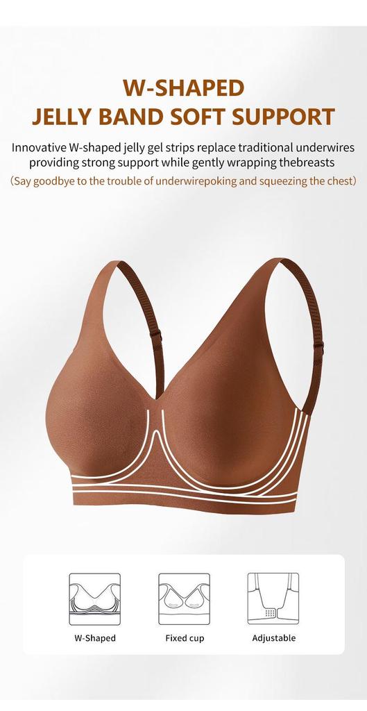 Dámská bezešvá bezkosticová push-up podprsenka na jógu - Styl tílka proti ochabování, Větší velikosti, Pohodlná pro malá prsa