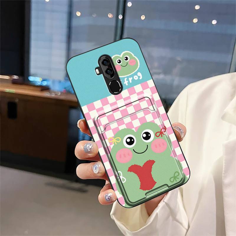 Cute Silicone Phone Case For Oukitel C12 Pro/C12 Fashion Design TPU Soft Case Card Sleeve Shockproof Cartoon Protective