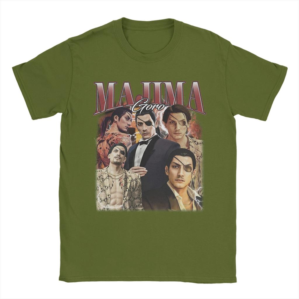 Men TShirt Majima Goro Yakuza Casual Pure Cotton Tees Short Sleeve T Shirt Crewneck Tops Original