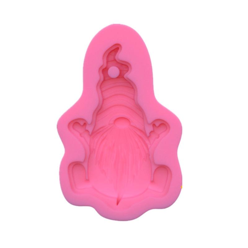 DIY Santa Claus Little Dwarf Silicone Epoxy Mold DIY Keychain Pendant Jewelry Crafting Mould for Christmas Love Gift