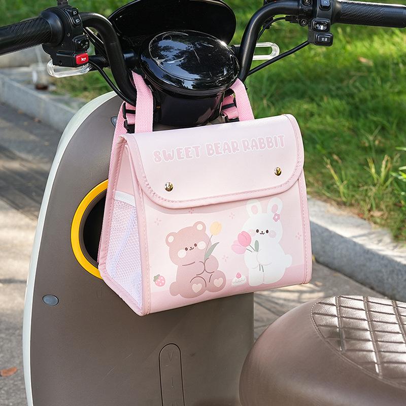 Motorcycle Storage Bag Universal Handlebar Hanging Bag Electric Tricycle Must-have Leather Waterproof Storage Bag