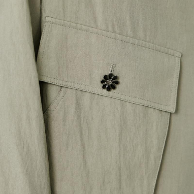 MAXZA Diagonal Out Pocket Half Trench Jacket Ce09jp300nh