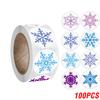 100-500Pcs Snowflake Merry Christmas Stickers Candy Bag Envelopes Sealing Label Sticker Christmas Gifts Box Decorations