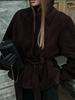 In Stock: Elegant Turn-Down Collar Waist-Cinching Single-Button Coat - European & American Style Fashion 2025