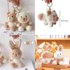Cute Bunny Plush Doll With Pp Cotton Filling For Keyring And Collector