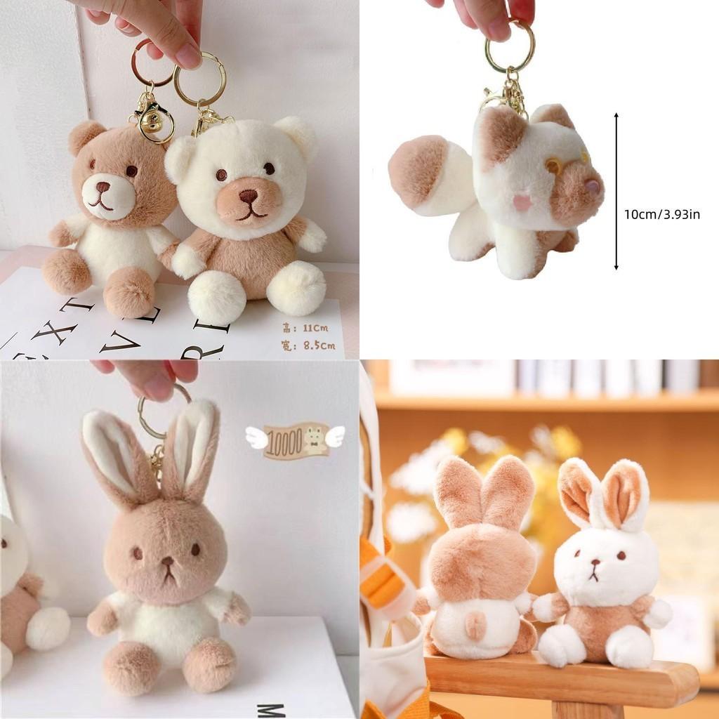 Cute Bunny Plush Doll With Pp Cotton Filling For Keyring And Collector