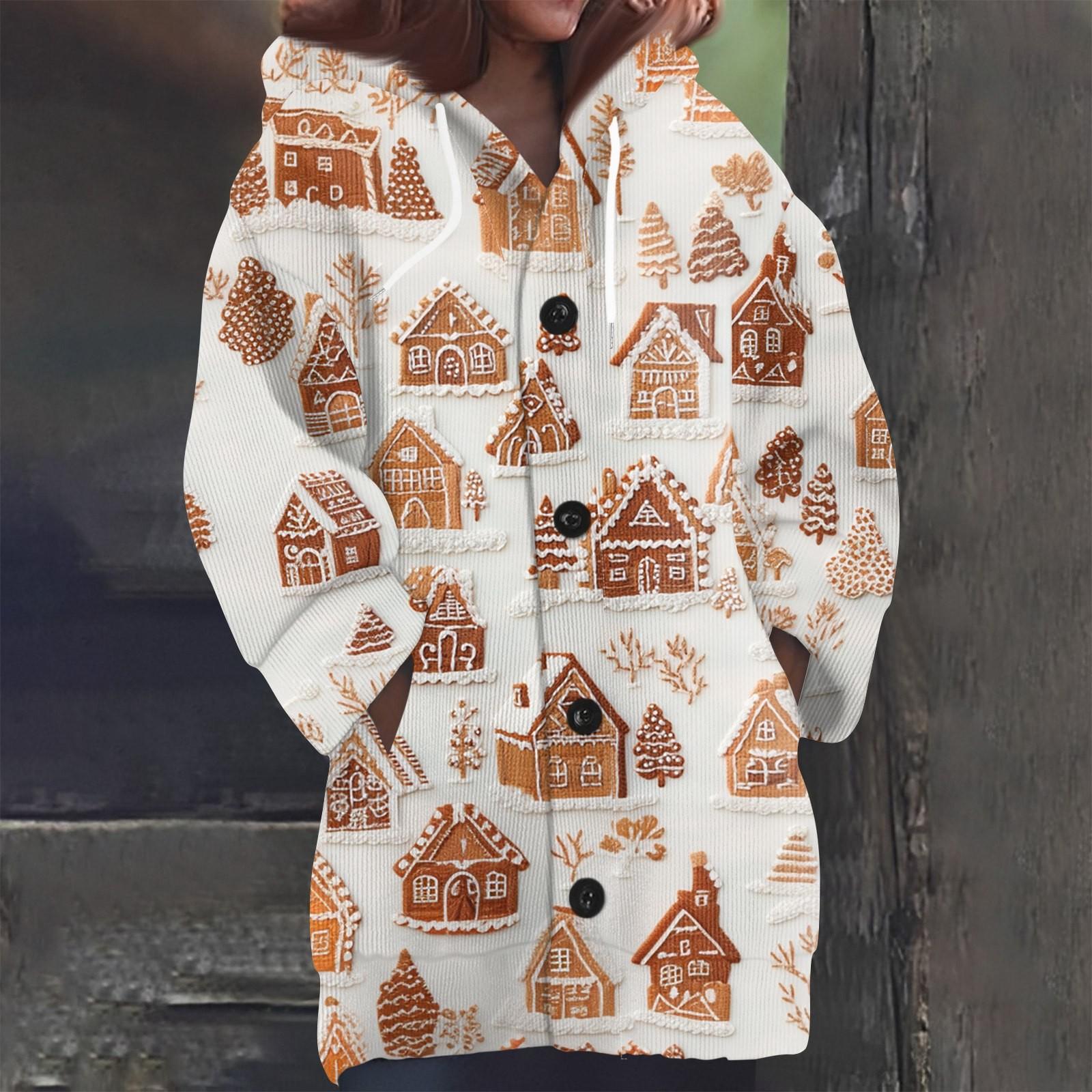 

Женская мода повседневная шерстяная вязка с капюшоном и пуговицами с длинным рукавом M шафрановый