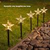 Solar Christmas Star Lights Outdoor Energy Saving Waterproof Solar Powered Stake Lights Decorations for Home Pathway