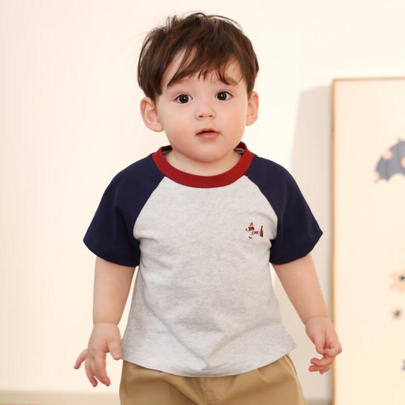 LUSON Baby Boys Raglan Sleeve Color-Block T-Shirt