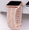 Monochrome Engraved Silicone Strap for Apple Watch Series 9