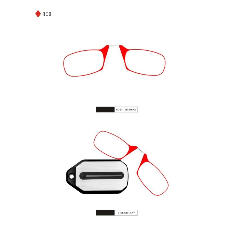 Mini Nose Clip On Reading Glass Men for Women Rimless Portable Magnifying Presbyopic Glasses Eyewear Ladies