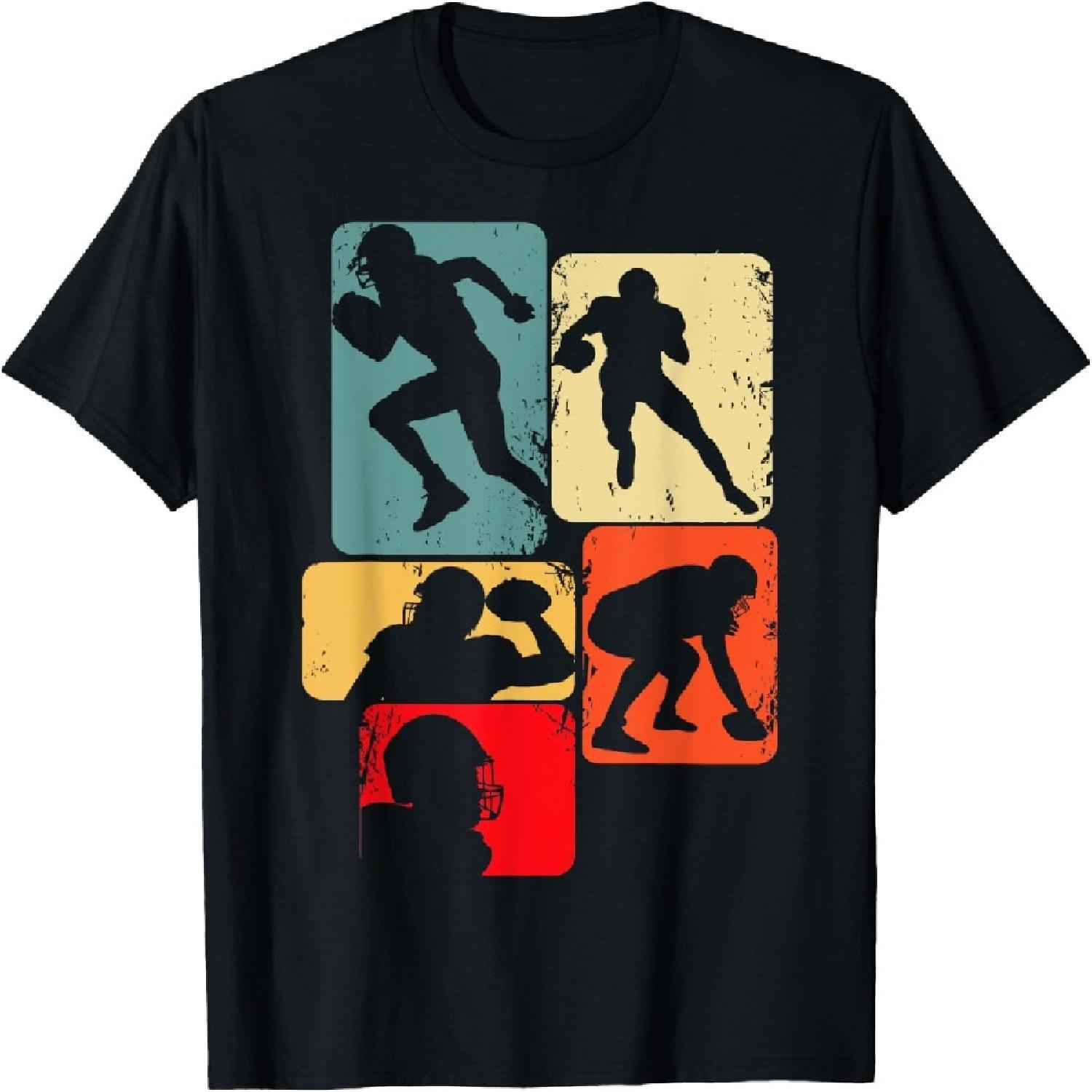Football American Football Kids Boys Mens T-Shirt S