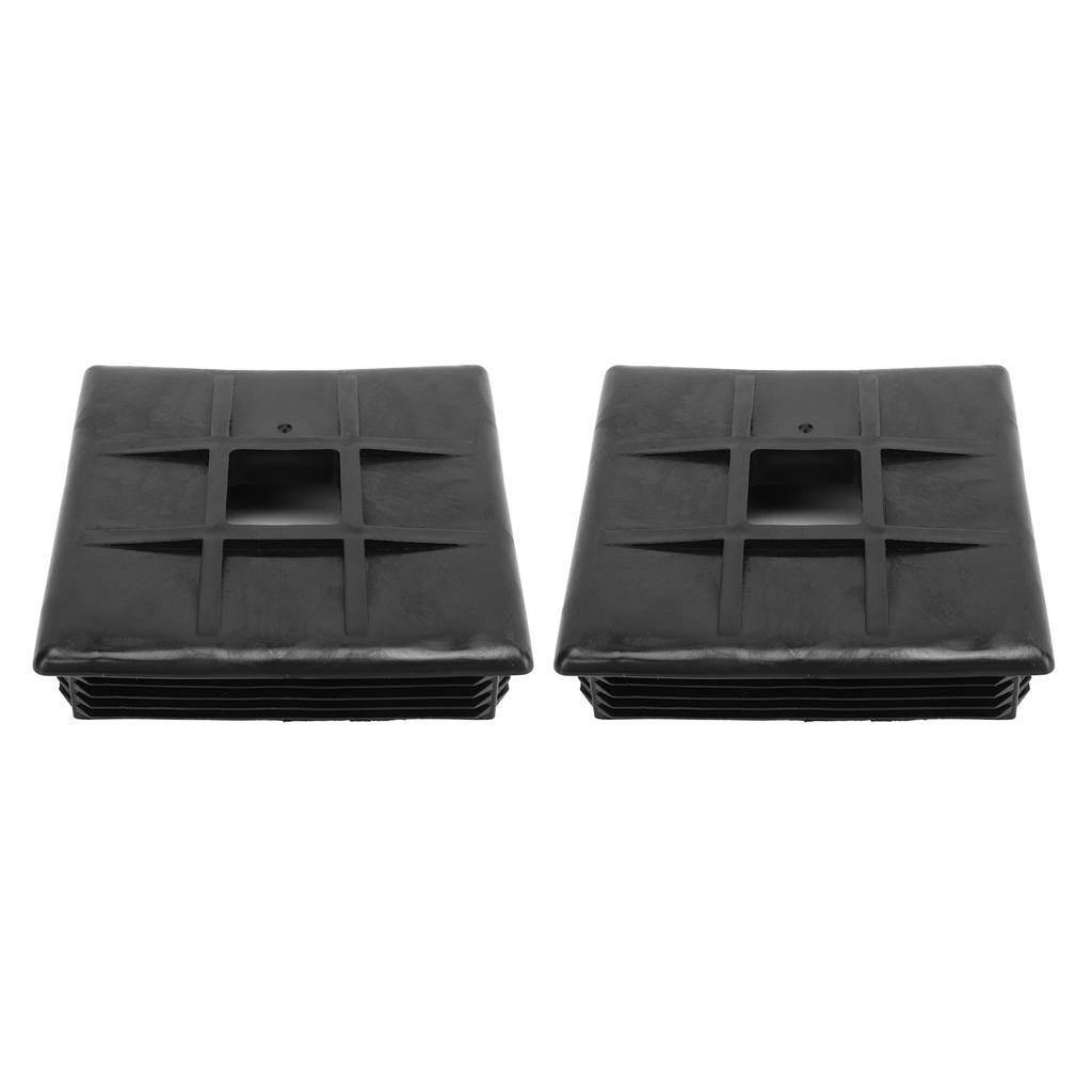 2 Pcs 4in Square Bumper Cap ABS Pipe Hole Plug End Protector Cover Concealed Sewage Hoses for RV Cam