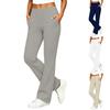 Women's Fashion Color Casual Pants with Elastic Waistband and Pockets for Everyday Wear