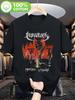 Sepultura Morbid Visions Album Art TShirt for Unisex Official Heavy Metal Band Tee with Skull Flames Print Morbid Visions Logo