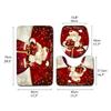 3Pcs Christmas Mat Sets Santa Claus Non Slip Mat Bathroom Doormat Toilet Seat Cover U Shaped Toilet Floor Mat