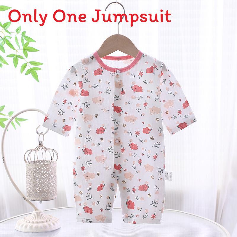 Baby Cotton Romper With Long Sleeves For Newborns Summer Safe Skinfriendly